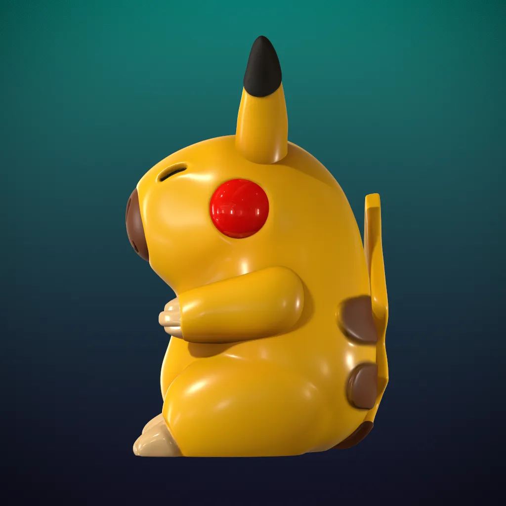 Pikachu Capybara Render 3dusky 3