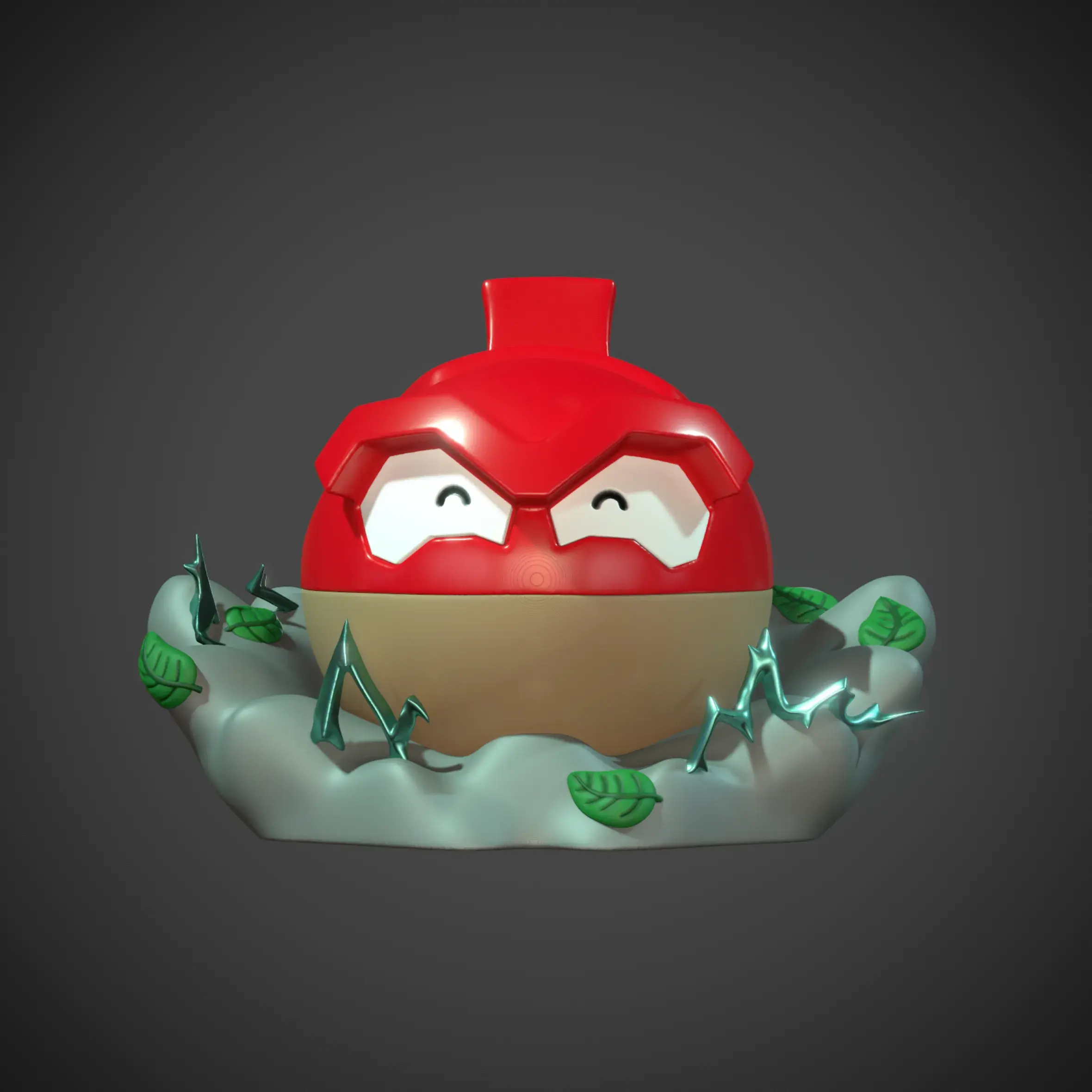 Voltorb Hisui Controller Stand Render 3dusky 3