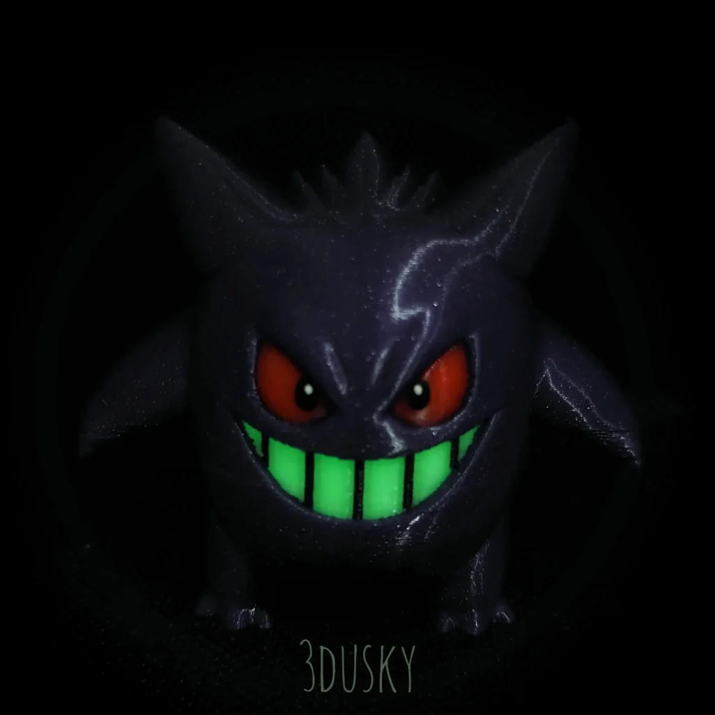Gengar Fluorescente — figura impresa en 3D | 3DUsky