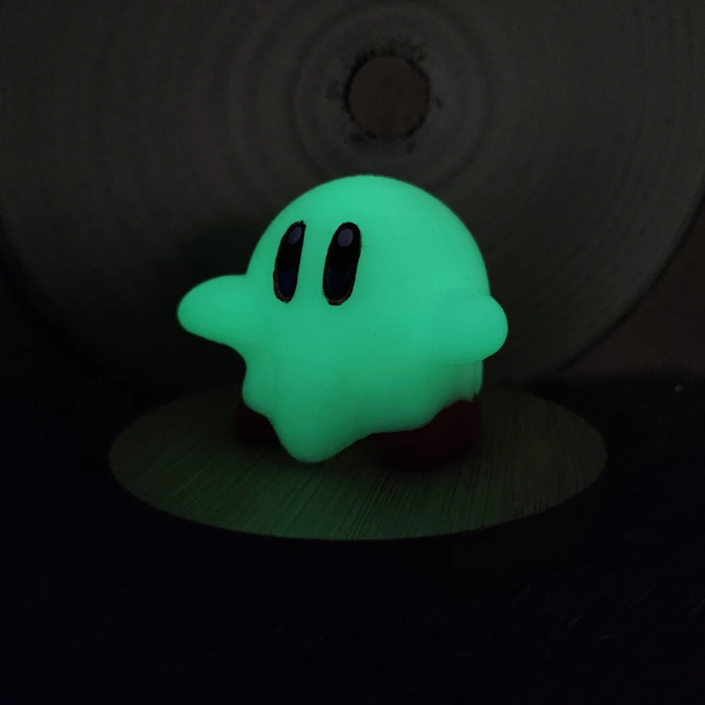 Kirby fantasma Fluorescente — figura impresa en 3D | 3DUsky