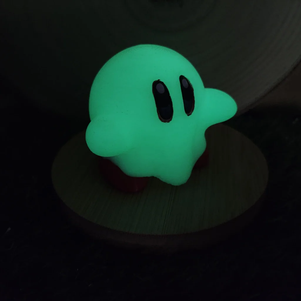 Kirby fantasma Fluorescente — figura impresa en 3D | 3DUsky
