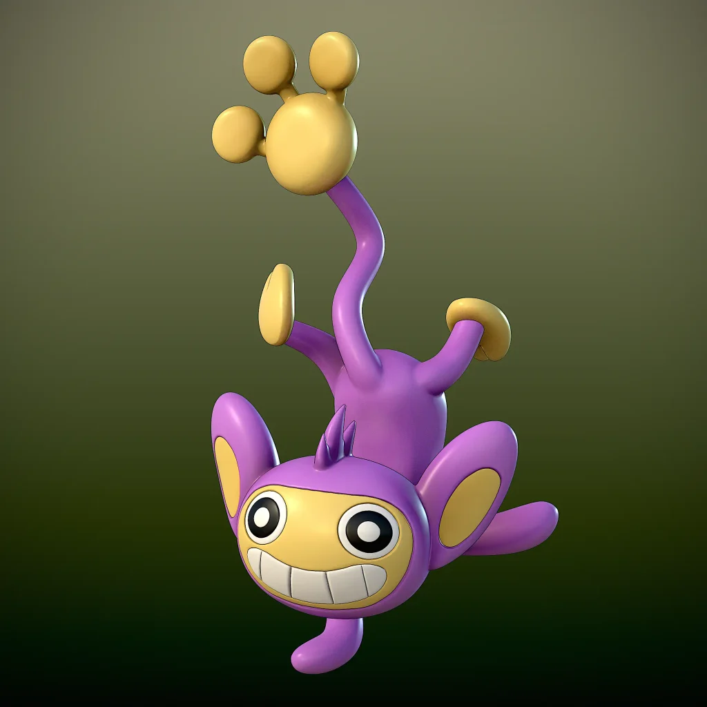 aipom pokemon render 3dusky (1)