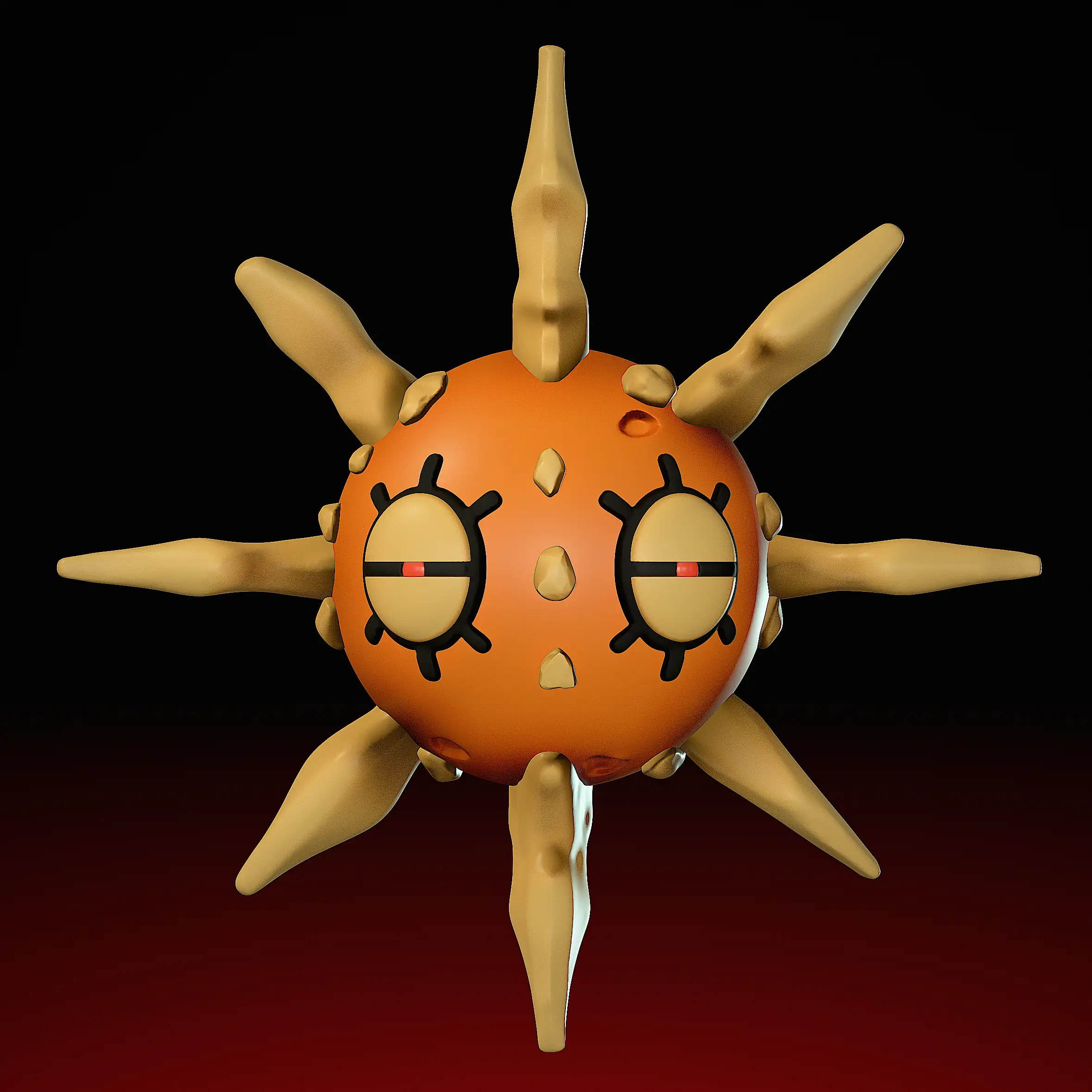 solrock pokemon render 3dusky (2)