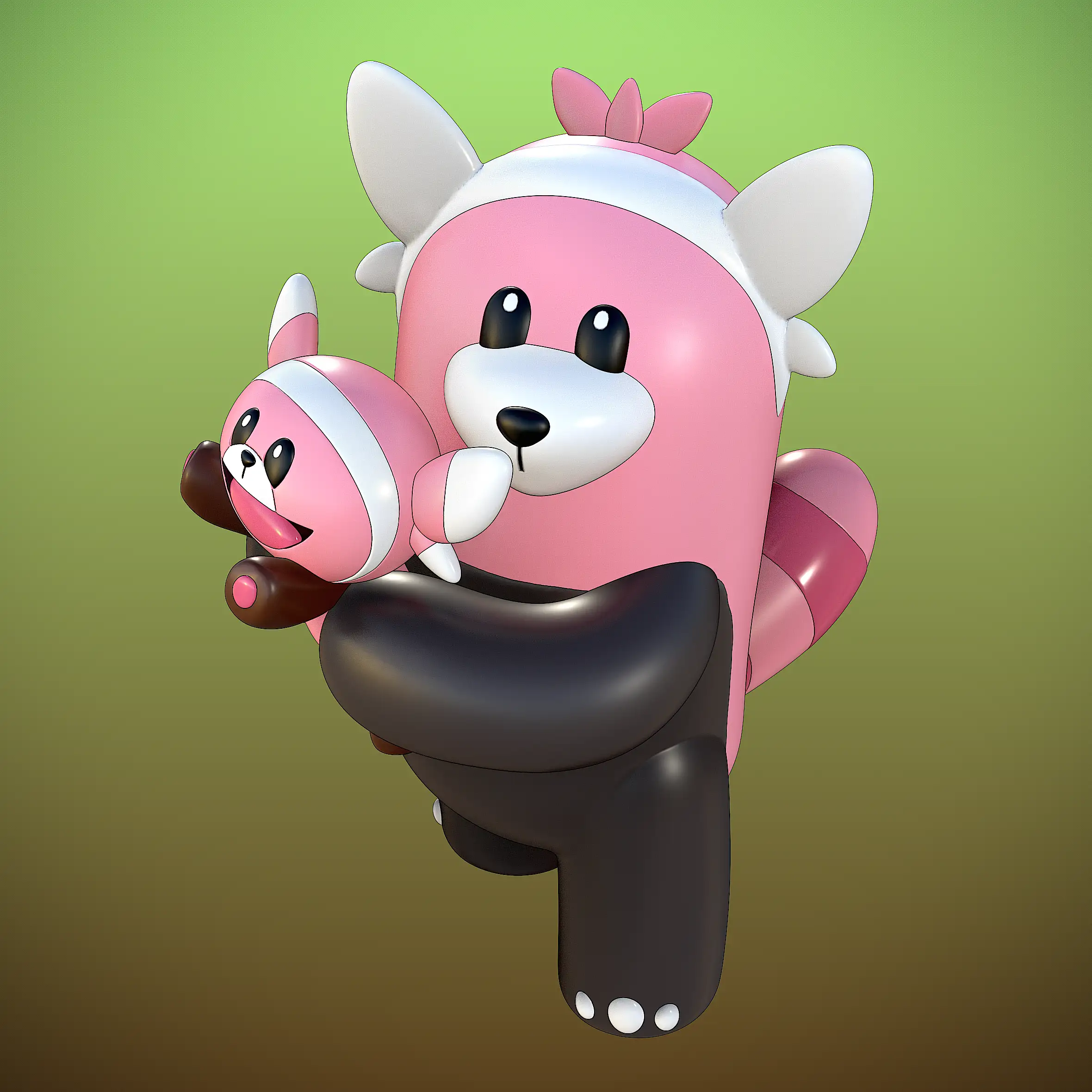 bewear and stufful pokemon render 3dusky (3)
