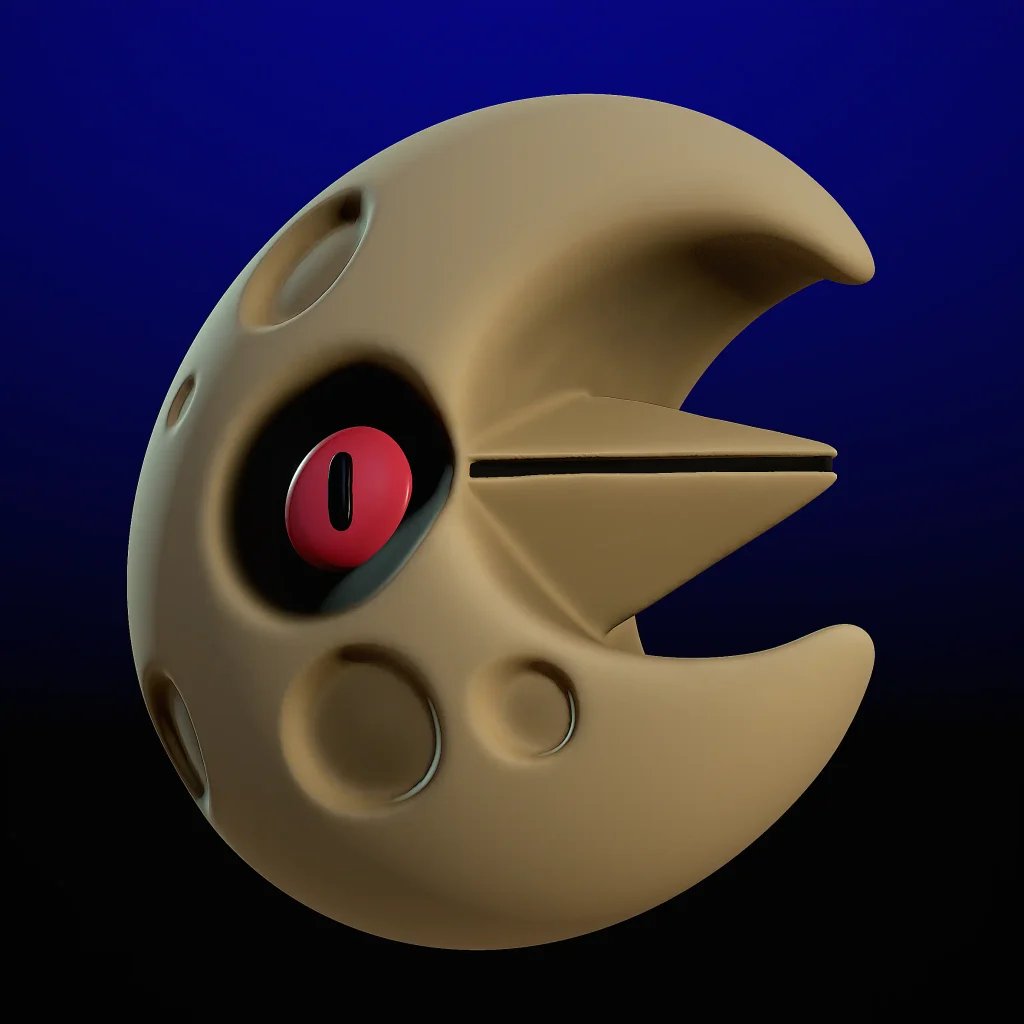 337 - Lunatone lunatone pokemon render 3dusky (1)