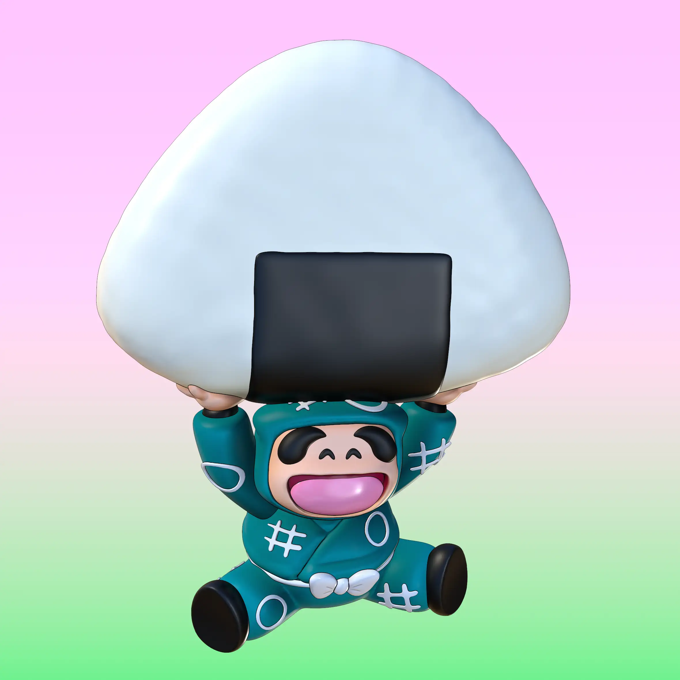 shinbei nintama rantarou render 3dusky (2)