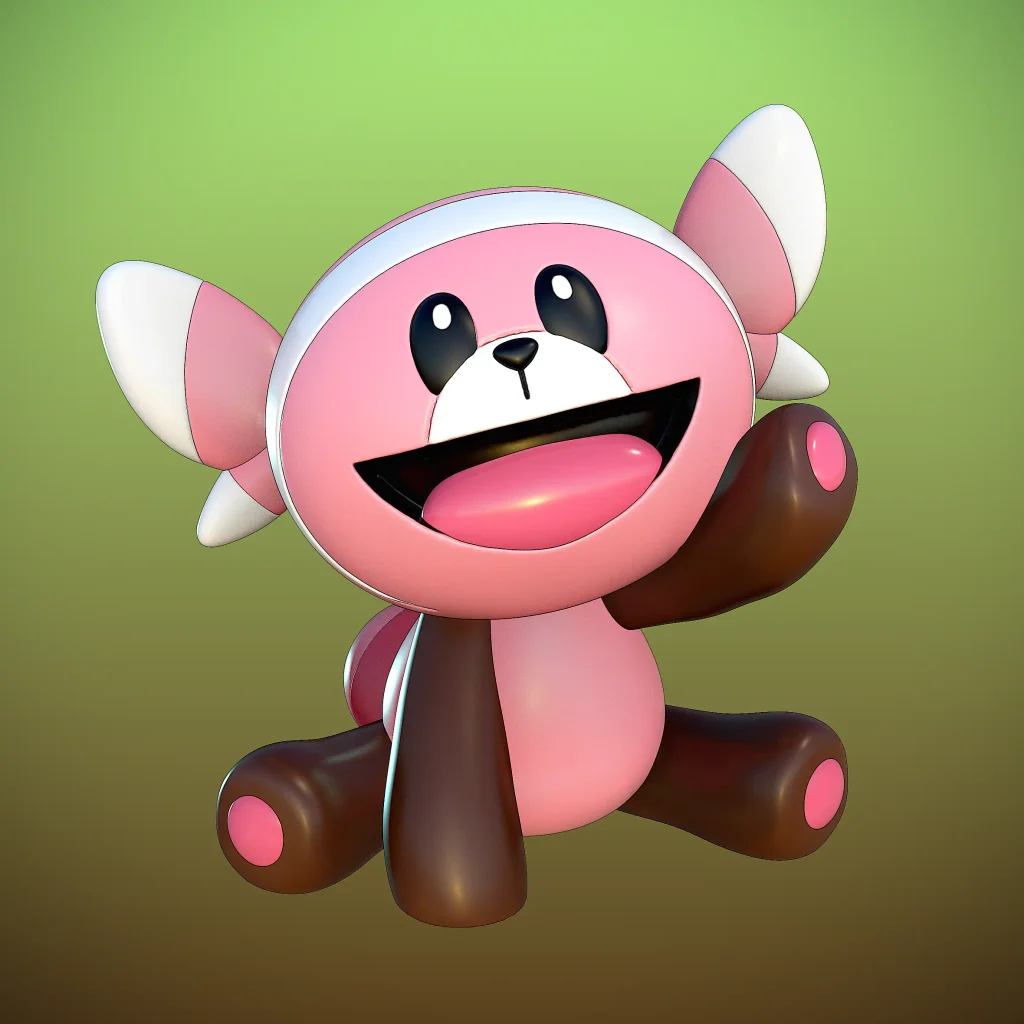 759 - Stufful stufful pokemon render 3dusky (1)